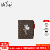 why【马小姐】多卡位短款钱包折叠钱包卡包休闲包包女包迷你包送礼物 啡色配粉色