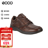 爱步（ECCO）爱步 休闲皮鞋男 牛皮运动鞋缓震健步鞋 欧文511734 55738棕色 43