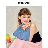 MUVA宋妍霏同款三角饭团手提包单肩斜挎女士小拎包礼物 牛仔蓝