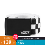 VANS范斯官方 男子腰带（1473mm*38mm）棋盘格休闲运动 黑白格纹 均码