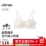 ubras虞书欣同款无尺码【小奶皮文胸】细肩带粉底液美背内衣 文胸-燕麦奶色 均码 -标准版【背心款】100-130斤