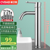 橱卫帮（CVBAB）加高面盆龙头 台上盆冷热水龙头 卫生间洗脸盆洗手盆水龙头CV2021