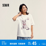 森马短袖t恤女舒适纯棉重磅内搭年可爱萌宠印花上衣109324100025