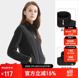 骆驼户外(CAMEL)防寒户外抓绒衣男女摇粒绒保暖双面加绒上衣加厚外套 A0W11a8153 曜石黑 L