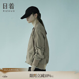 日着（rizhuo）日着原创设计女装2025秋新款城市轻户外棒球服飞行员夹克短外套 卡其 L