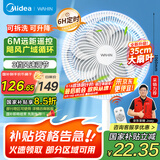 华凌美的七叶家用遥控电风扇交流定频大风量空气循环落地扇台式摇头节能柔风轻音定时桌面电扇FSA30S2R