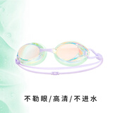 速浪近视女竞速游泳镜眼镜防水防雾镀膜高清防压痕专业 清新薄荷