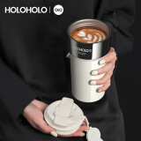HOLOHOLO316不锈钢保温杯 男女士高档便携咖啡杯 颜值儿童吸管杯茶水杯子 【316L不锈钢内胆】镜面白-500ml