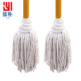 依朴木柄拖把酒店大堂老式木杆墩布尘推圆头白线拖把YP-20210067 1把