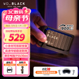 西部数据（WD）500GB移动固态硬盘900MB/s D30 PSSD高速NVMe外接手机mac笔记本PS5游戏Xbox电脑外置存储Type-c