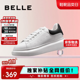 百丽2025新款厚底小白鞋女学生商场同款撞色板鞋Z2U1DCM5 黑尾翼 38