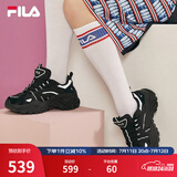 FILA斐乐SOFIA鱼刺鞋女鞋跑步鞋复古老爹鞋女增高鞋休闲鞋 黑-BK 39