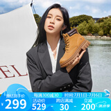 骆驼（CAMEL）大黄靴女都市户外四季可穿系带工装靴马丁靴 L23W307016 黄棕 36