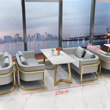 天成世佳北欧咖啡厅甜品店休闲洽谈商用休息区接待西餐厅卡座沙发桌椅组合 四人组合一套