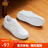 361°运动男鞋冬季学生复古厚底增高小白休闲板鞋子男672426615-1