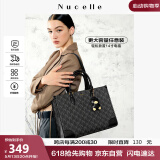 纽芝兰（NUCELLE）黑色鸭子托特包包女2025容量上课通勤手提单肩大包生日520礼物