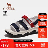骆驼（CAMEL）夏季户外魔术贴凉鞋男女溯溪涉水速干沙滩鞋子F24B162020