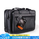 新秀丽（Samsonite）公文包男商务手提包皮质 15.6英寸电脑包单肩斜挎出差大容量43118 Black 黑色通勤商务休闲多用包 大包 可容纳电脑 15.6英寸