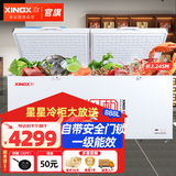 星星（XINGX）冰柜家用商用大容量卧式单温冷冻冷藏转换冷柜超市便利店雪柜速冻柜 【-35度速冻】家商两用888升自带门锁888GD