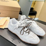 Umiumi2025新款miu家联名530老爹鞋女双色鞋带真皮阿甘鞋运动休闲德训鞋 正确版本/白擦色 39