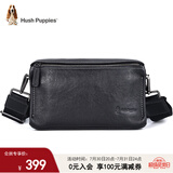 暇步士（Hush Puppies）斜挎包单肩包头层牛皮男大容量复古邮差小挎包休闲简约生日礼物