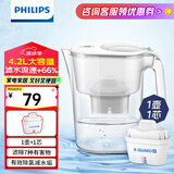 飞利浦（PHILIPS）净水壶滤水壶过滤水壶净水器滤水器过滤器滤芯 AWP2814白色【4.2L】一芯装