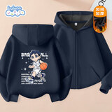 班尼路（Baleno）男童外套2025秋冬款加绒加厚休闲冬装大童男孩冬季上衣连帽开衫