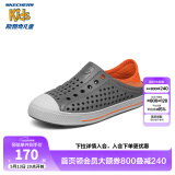 Skechers斯凯奇儿童洞洞鞋夏季凉鞋男女童涉水溯溪鞋防滑沙滩拖鞋91995L 男童/炭灰色/橘色/CCOR 32