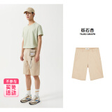 美特斯邦威休闲短裤男款合集夏季时尚牛仔短裤系带短裤-不参与店内买免活动 K款-砾石杏 L 175/80A