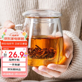 物生物（RELEA）茶杯男女士茶水分离杯玻璃杯带过滤水杯办公泡茶杯子耐高温花茶杯