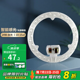 德力西（DELIXI）LED光源模组改造灯板圆形节能灯泡灯条贴片白光替换灯盘灯珠灯管 智能感光24W白光（10-15平）