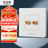 公牛（BULL）墙壁插座 G07系列 一位音箱插座 音响音频G07T106 白色 暗装