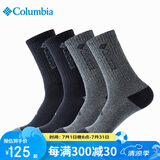 Columbia哥伦比亚袜子男女25春夏款透气舒适休闲袜 4双装 RCS740 AS3 L