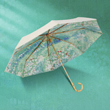 VONLILIENFELD费乐德竹节弯钩伞双层加厚超强防晒upf50折叠伞遮阳伞太阳伞复古