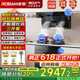 名气老板顶侧双吸【小黑翼Pro】A5508H变频抽油烟机小黑翼27立方大吸力7字型灶具烟灶套装大风量 消毒柜三件套5508+5.2灶+105L