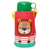 【8成新】虎牌儿童保温/冷杯卡通学生水杯便携带杯套提绳水杯子MBJ-C06C-EL小狮子600ml