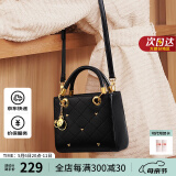 欧时纳（JUST STAR）包包女包2025新款红色新娘结婚包大容量手提包斜挎包生日礼物女 精致黑【简萌戴妃包】