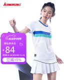 kawasaki 川崎羽毛球服运动网球短裙女防走光半身裙A2754 白色 2XL 