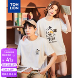 唐狮（TonLion）2025情侣圆领短袖T恤 女款/本白 M