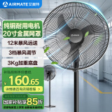 艾美特（AIRMATE）电风扇牛角扇工业落地扇18寸家用商用大功率金属电风扇大风量工厂车间电扇 【强劲纯铜电机】 X6