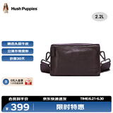 暇步士（Hush Puppies）男士单肩包斜挎包新款时尚户外通勤真皮邮差包牛皮小背包送男友 咖色HA-2011708W-5010