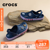 卡骆驰crocs洞洞鞋贝雅卡骆班轻便耐磨一脚蹬休闲鞋|205089 深蓝/辣椒红-4CC 37 /38(230mm)