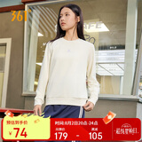 361°卫衣女士秋冬季运动休闲舒适宽松圆领长袖套头上衣 662334801D-1