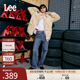 Lee【张凌赫代言】中蓝色水洗428懒懒裤高腰女显瘦宽腿牛仔裤潮流 中蓝色 26