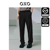 GXG男装 零压系列透气速干西装裤直筒休闲裤24夏季 黑色 165/S