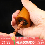 山中玉文玩核桃工具纳米刷子包浆上色手串金刚橄榄核桃猪鬃毛保养清理 文玩圆筒刷-硬猪鬃