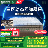 雅兰床垫品牌前十名天然乳胶独立弹簧床垫子1.8x2米 深睡智享 深睡奢享版【24cm】四周软边框 1.5米x2米