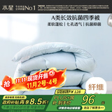 水星家纺被子春秋被秋冬被子被芯A类纤维被褥约3.2斤150*210cm蓝