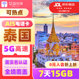 泰国电话卡DTAC/TRUE/AIS/happy卡5G网络高速上网卡无限流量可选 7天15GB原生AIS【国内禁止插卡】 上网卡