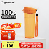 特百惠（Tupperware）茶韵500ML塑料杯男女士学生夏季运动水杯子户外便携大容量 橘花橙